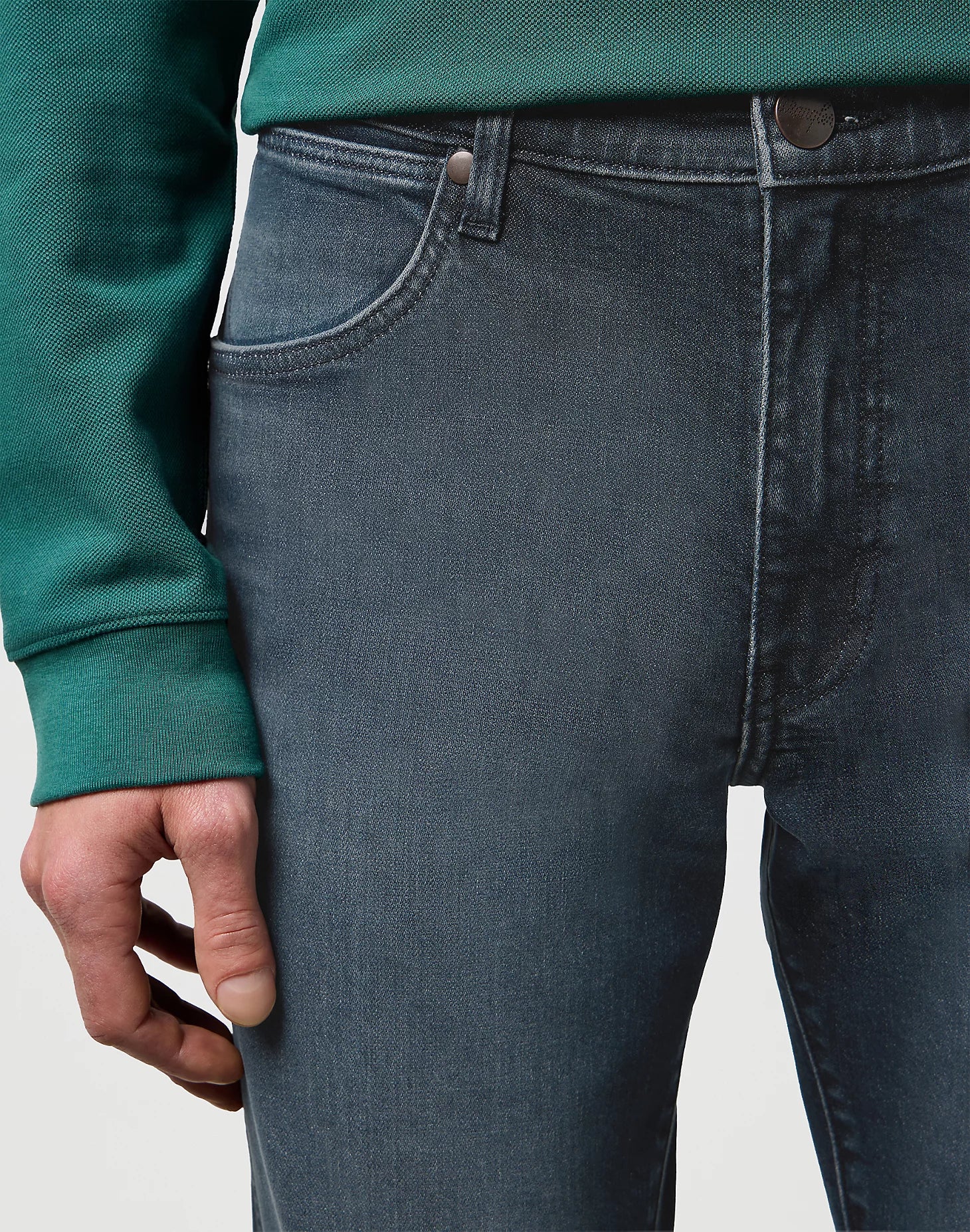 Spodnie Męskie Wrangler Larston Ocean Storm 112371027