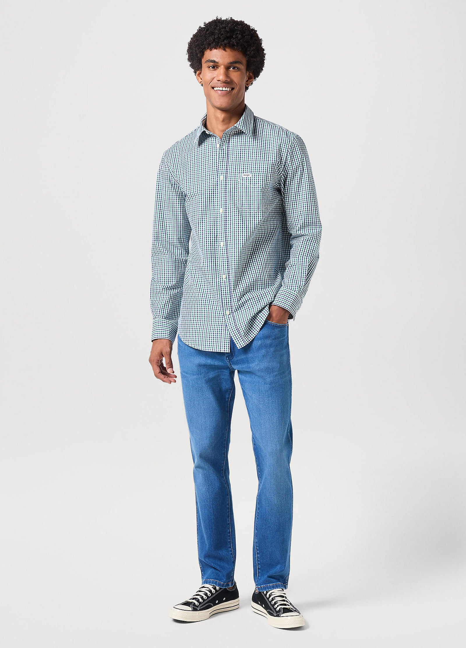 Męskie Spodnie Wrangler Larston Rustic 112350841