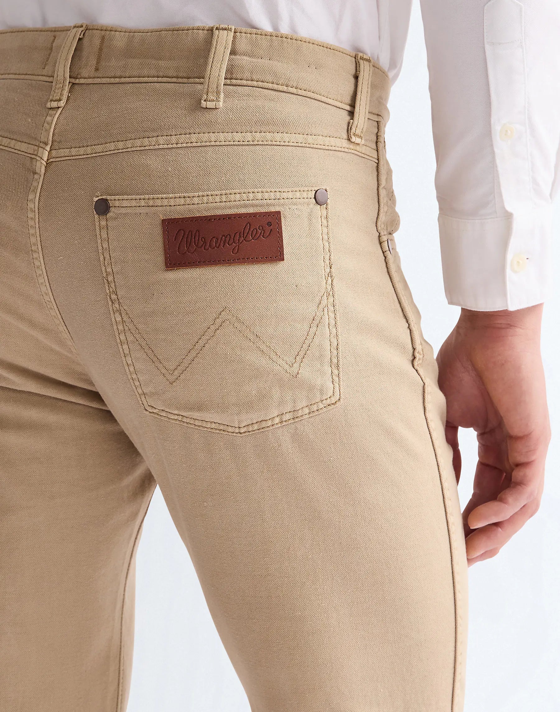 MESKIE SPODNIE WRANGLER LARSTON TIMBERWOLF 112368475