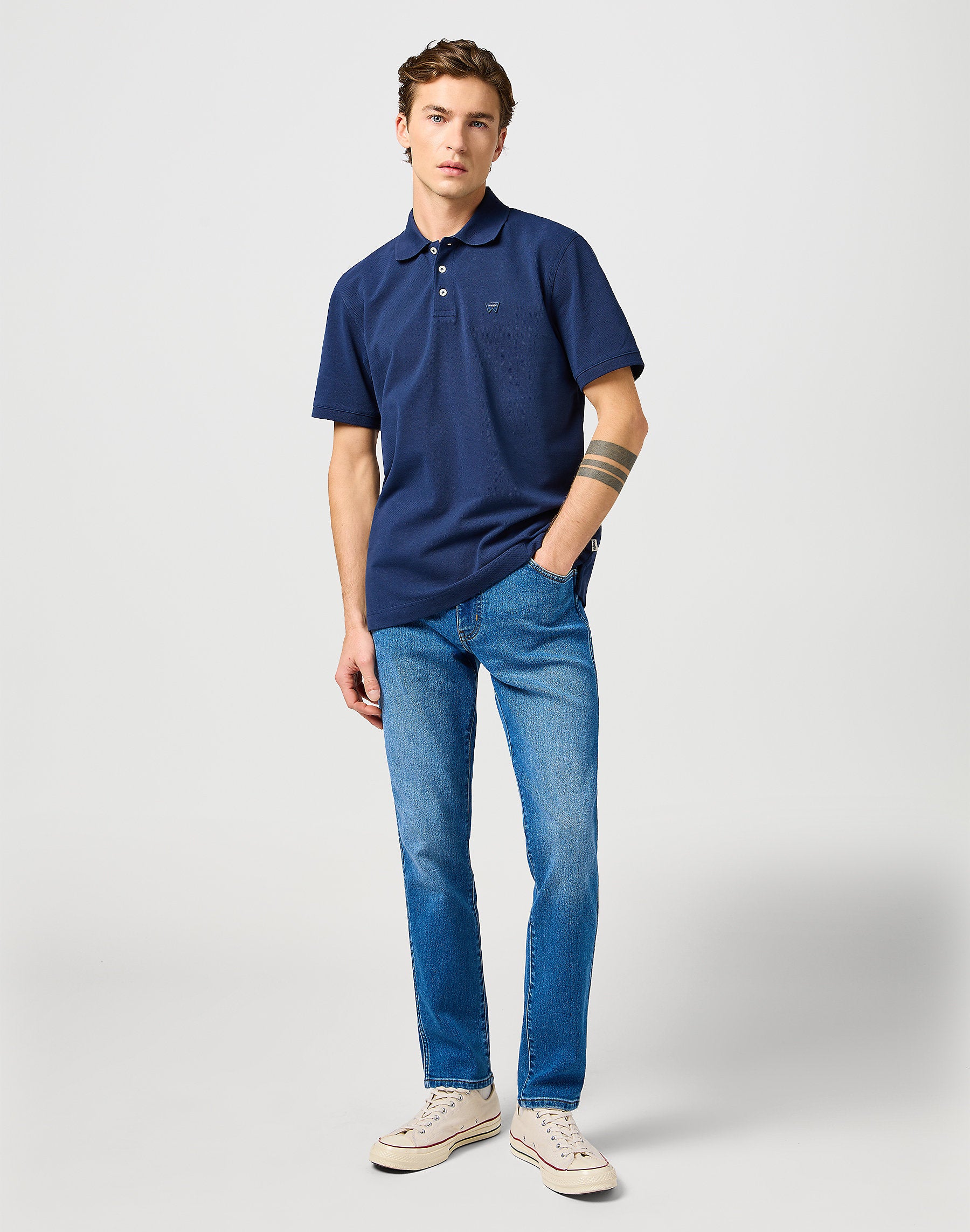 Męskie Spodnie Jeansowe Wrangler Larston Wave 112362341