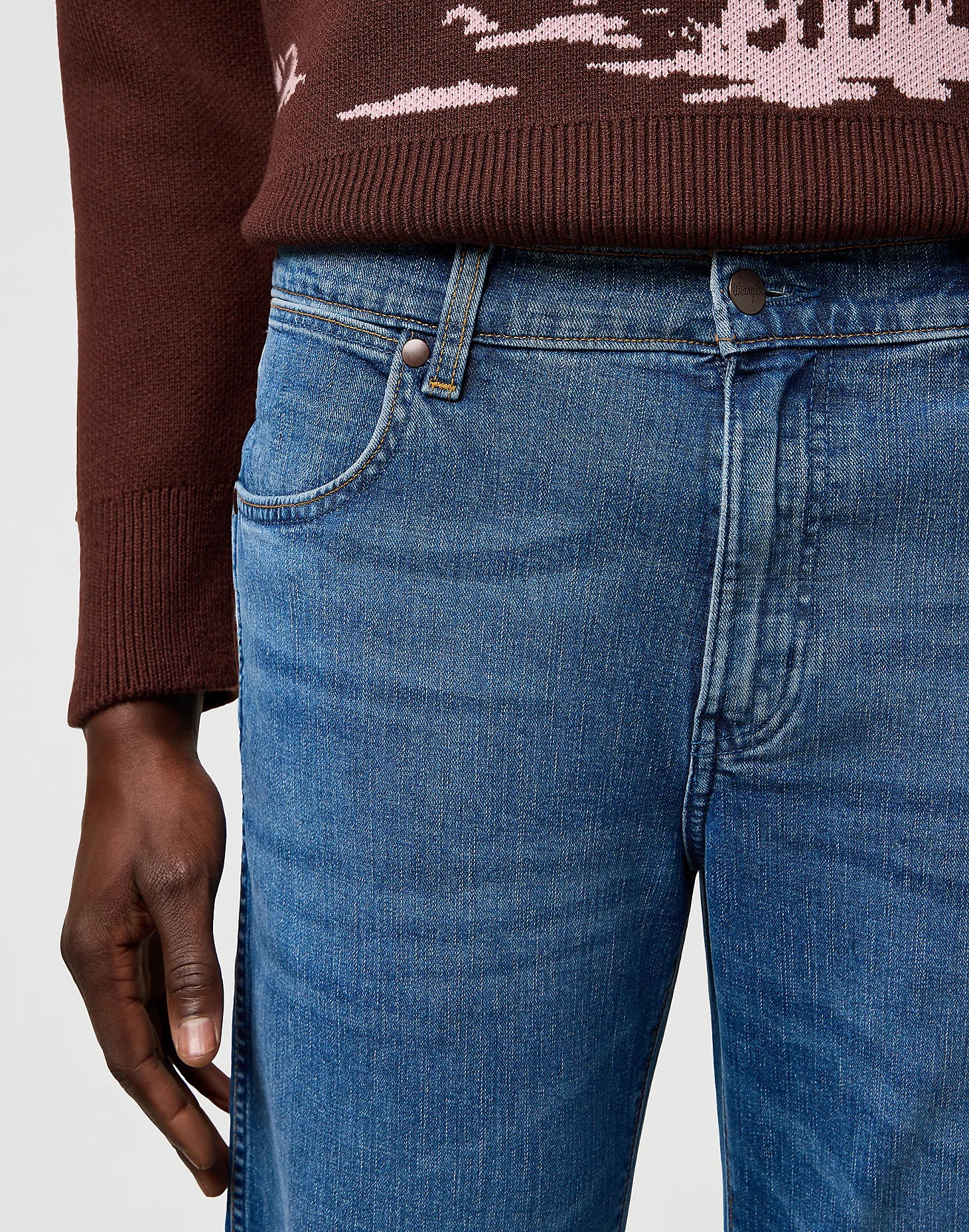 Meskie Spodnie Wrangler Loose Boot Sky Breeze 112371340