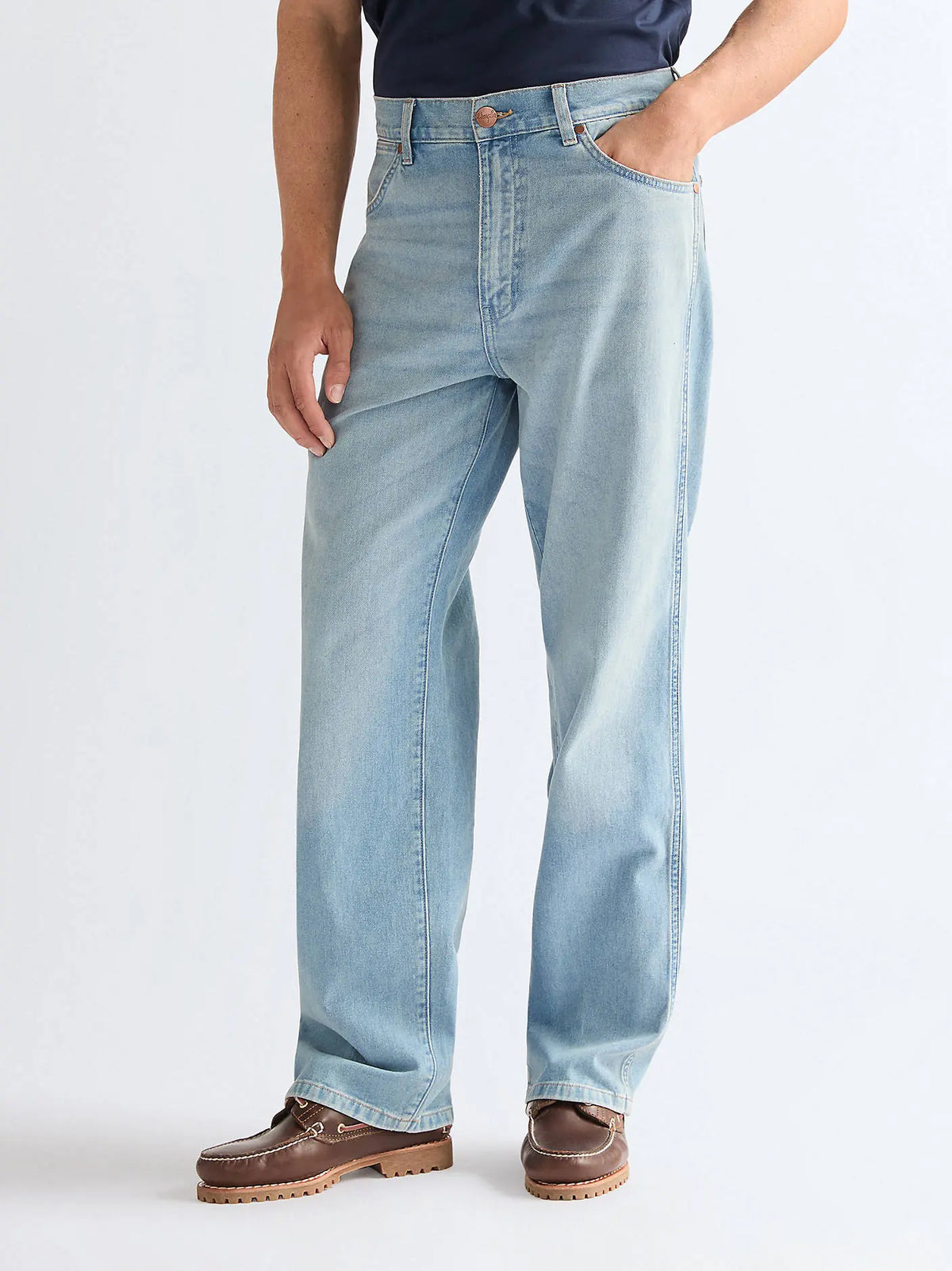 Męskie Spodnie Wrangler Loose Straight Dove Wing 112377842