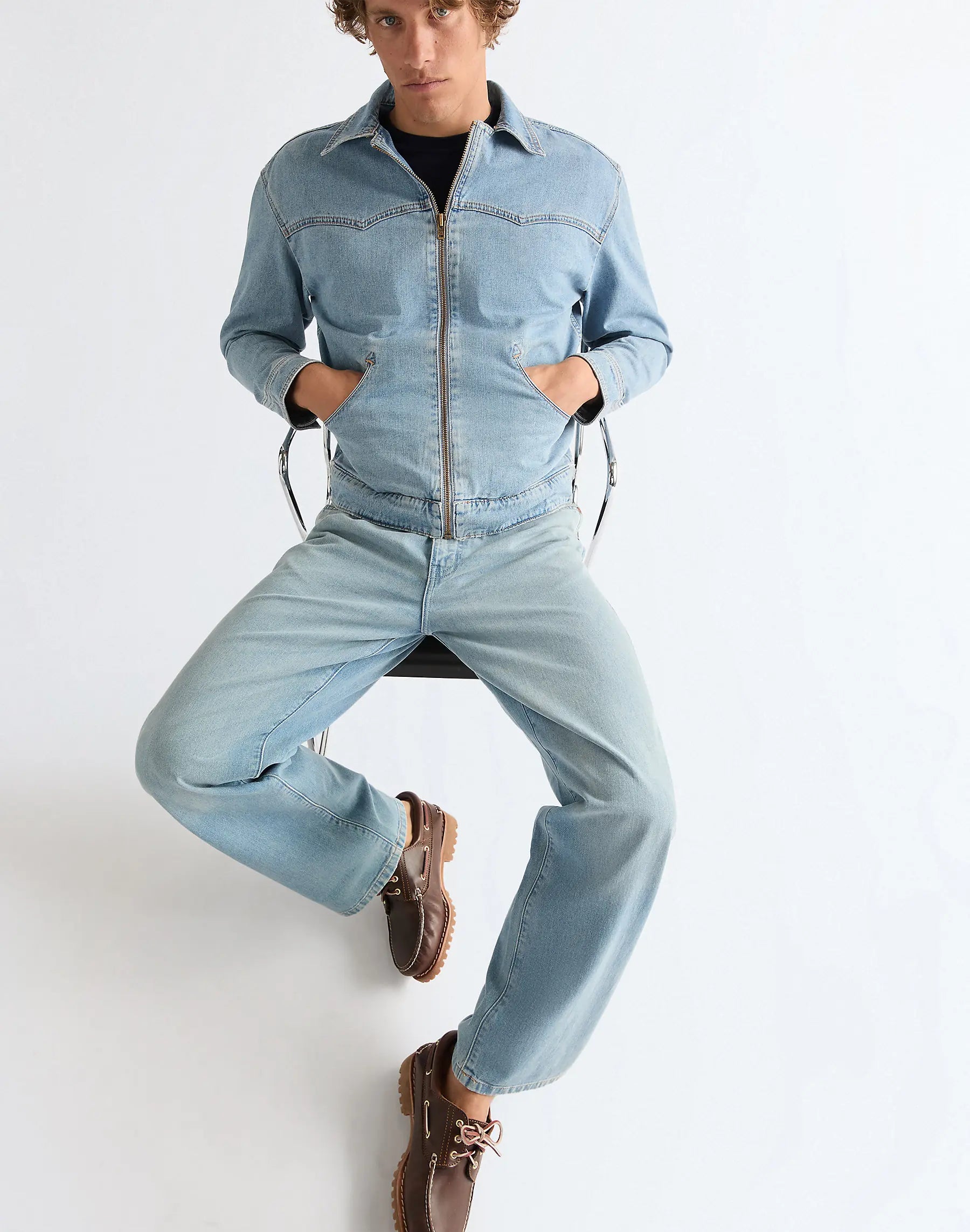 Męskie Spodnie Wrangler Loose Straight Dove Wing 112377842