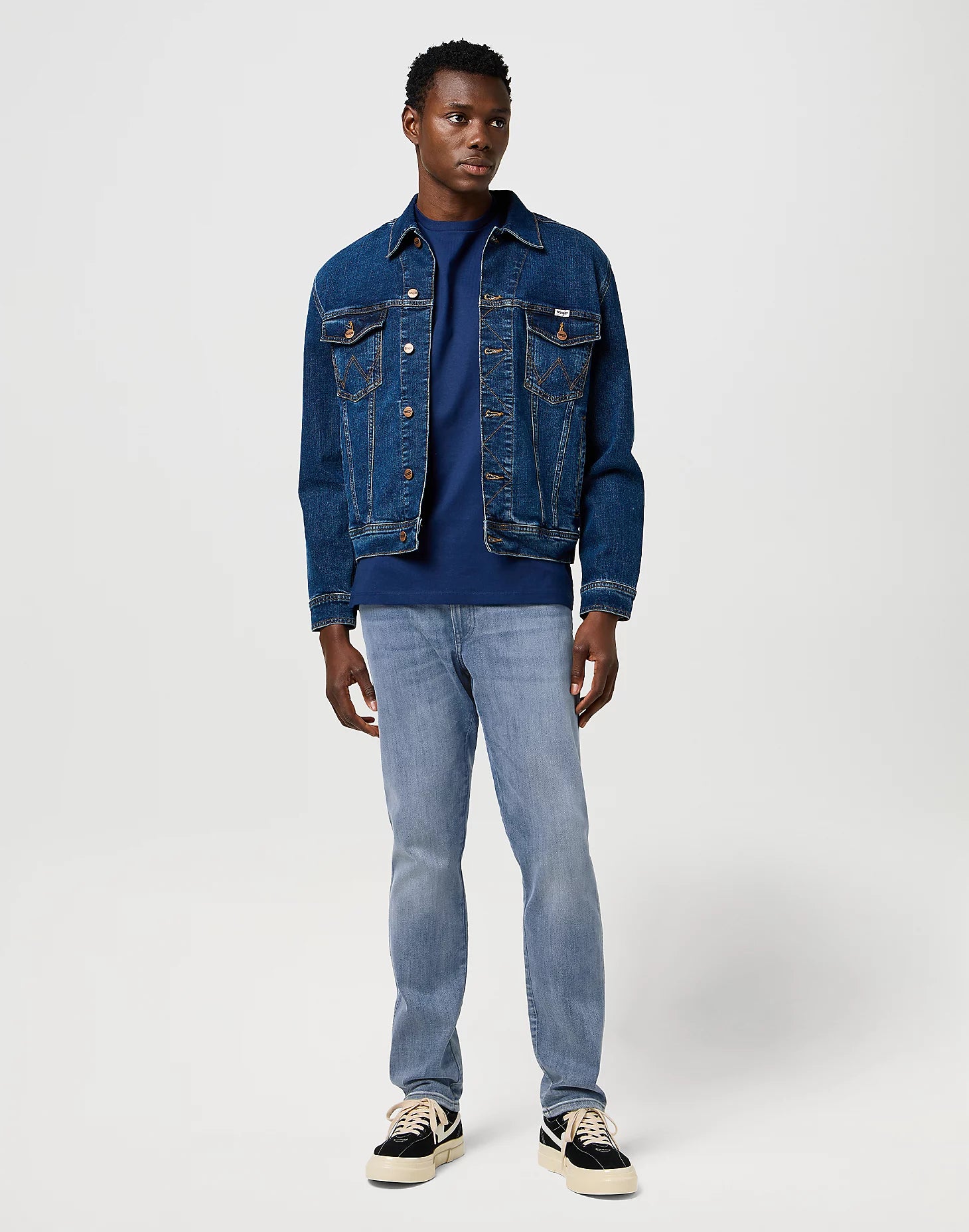 Męskie Spodnie Wrangler River Grey Light 112373002