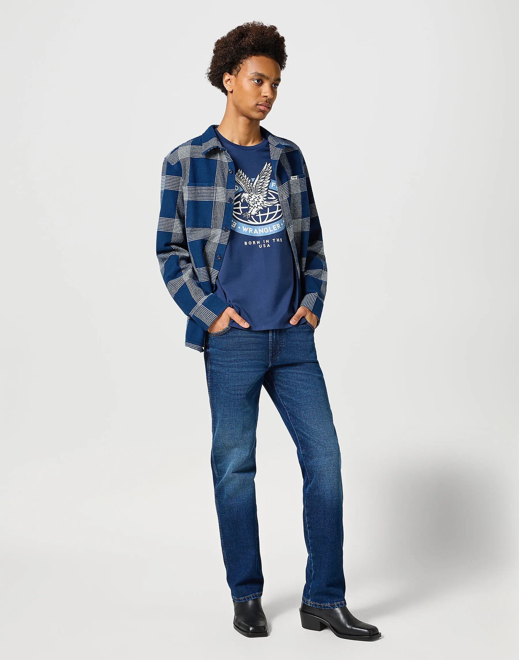 Męskie Spodnie Jeansowe Wrangler Texas Black Hole 112355026