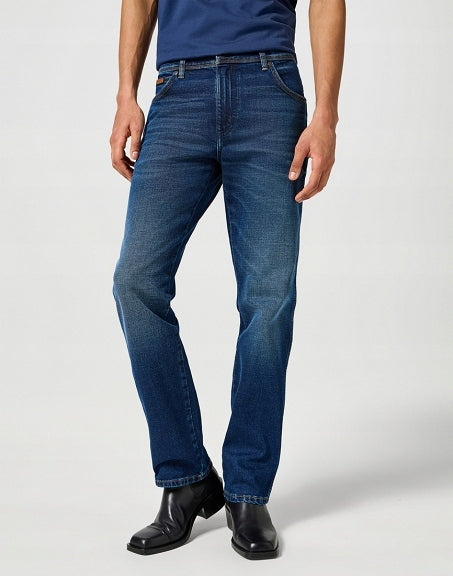 Męskie Spodnie Jeansowe Wrangler Texas Black Hole 112355026