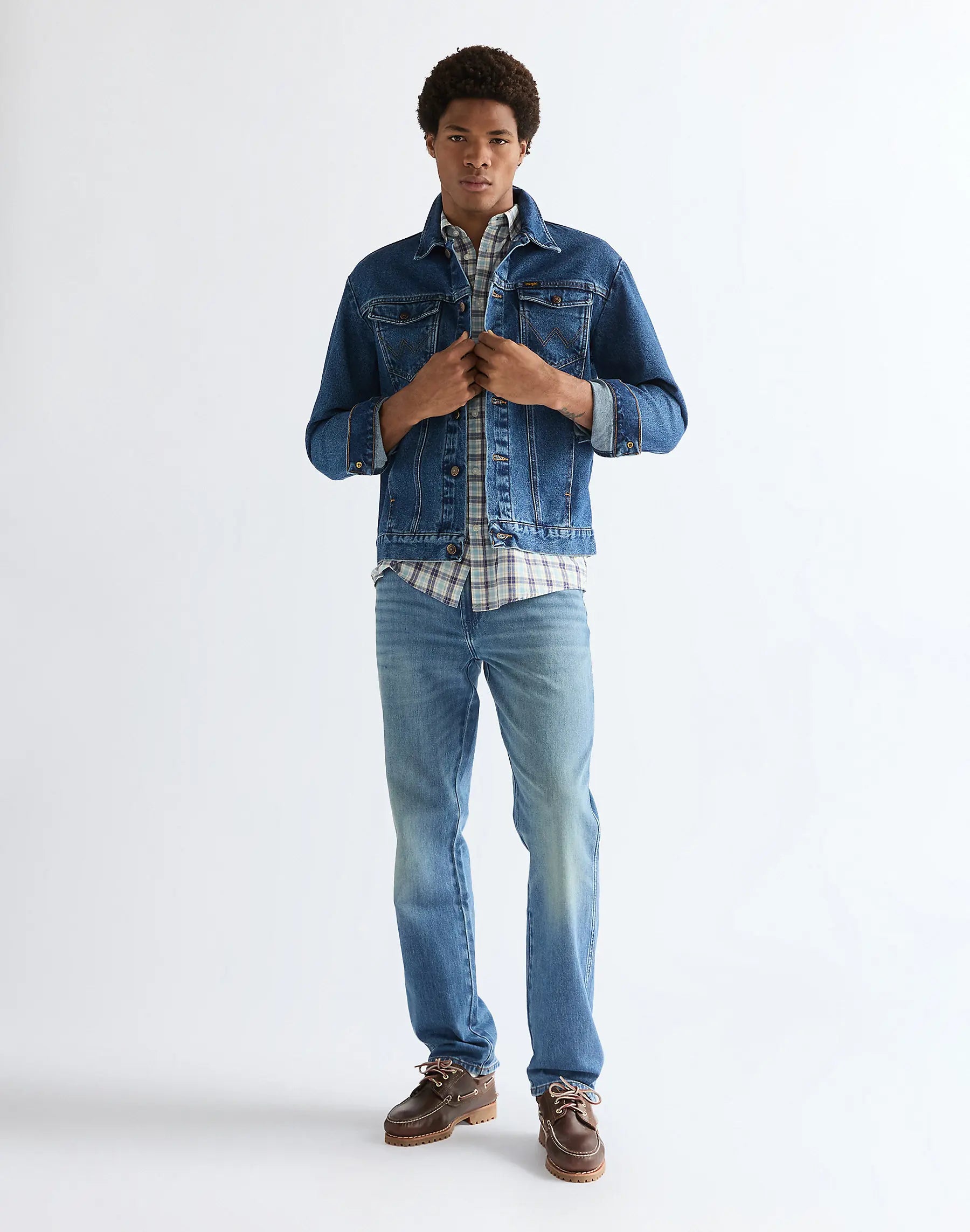 MESKIE SPODNIE WRANGLER TEXAS HARBOR BLUE 112378690