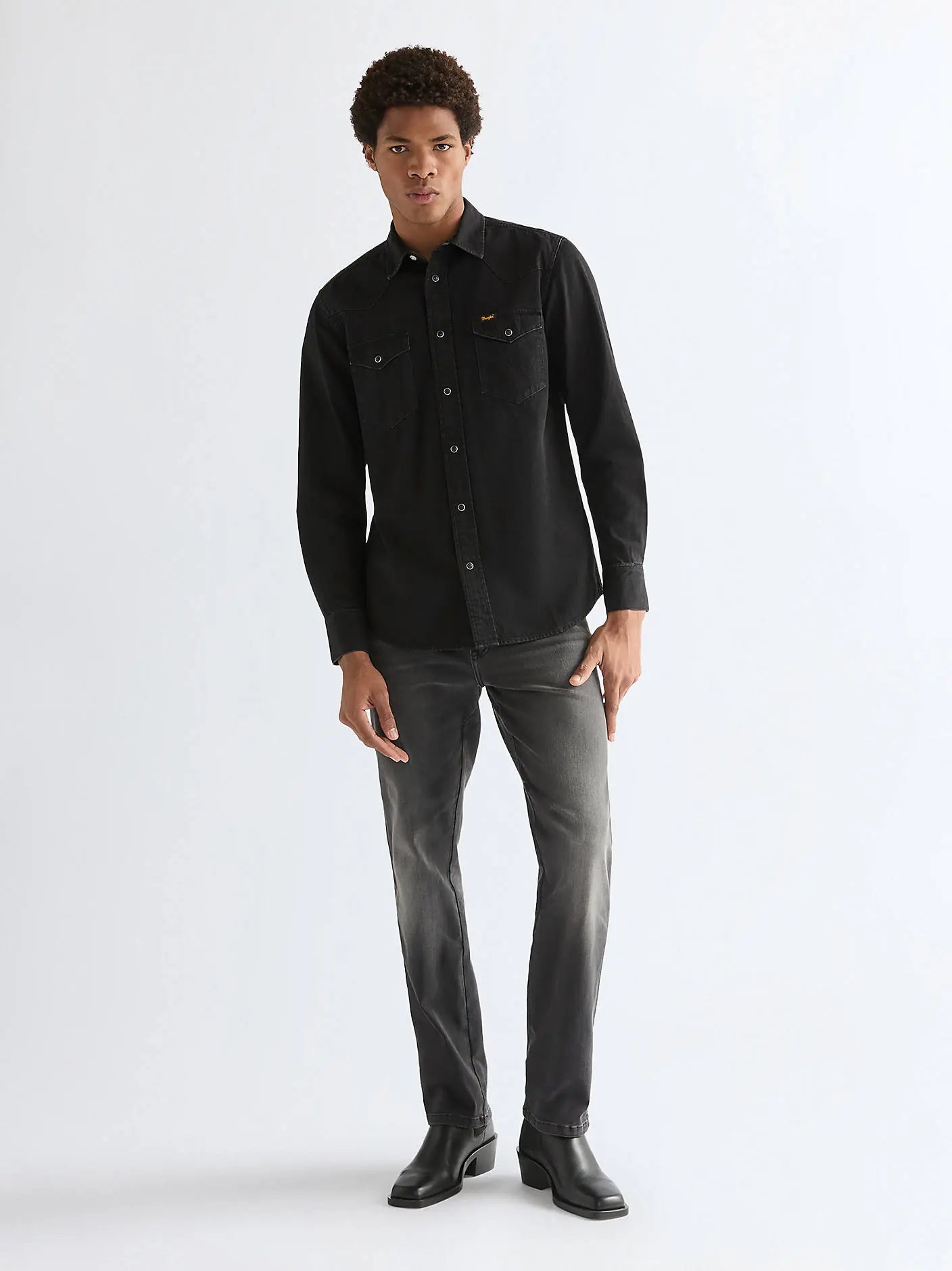 Męskie Spodnie Wrangler Texas Raven Ash 112377805