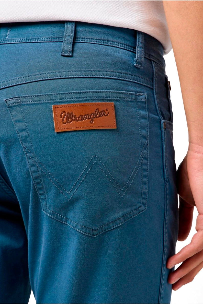 Męskie Spodnie Wrangler Texas Slim Dark Dusty Blue 112362471