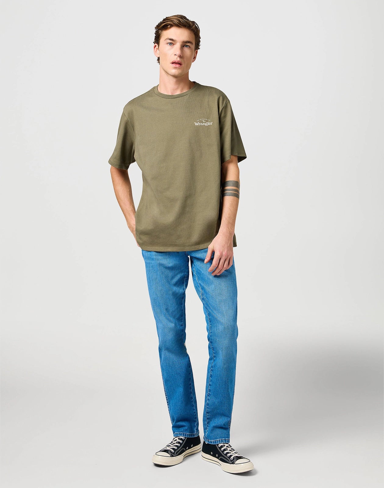 MESKIE SPODNIE WRANGLER TEXAS SLIM GLACIER 112364830