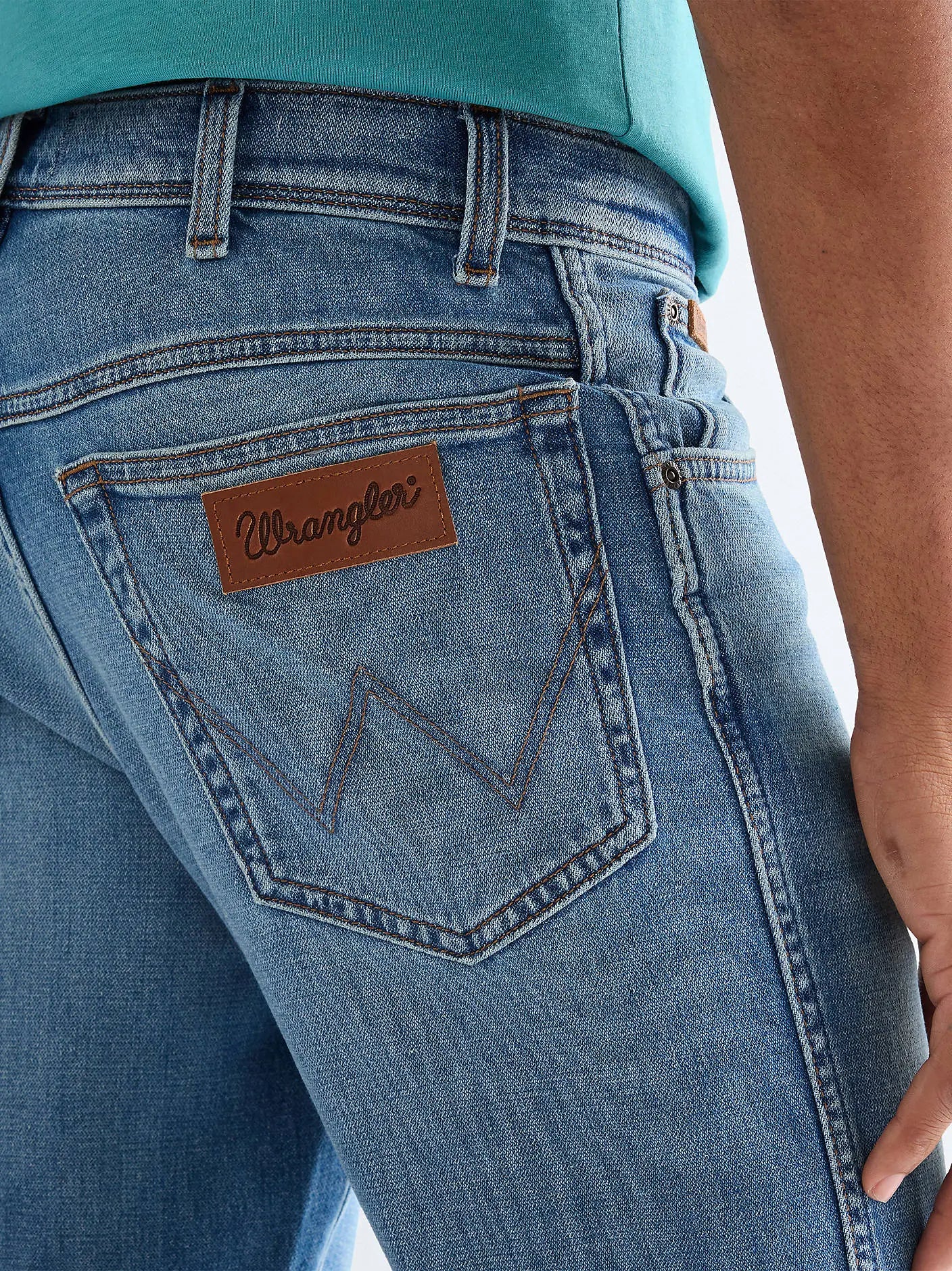 Męskie Spodnie Wrangler Texas Slim Harbor Blue 112377811