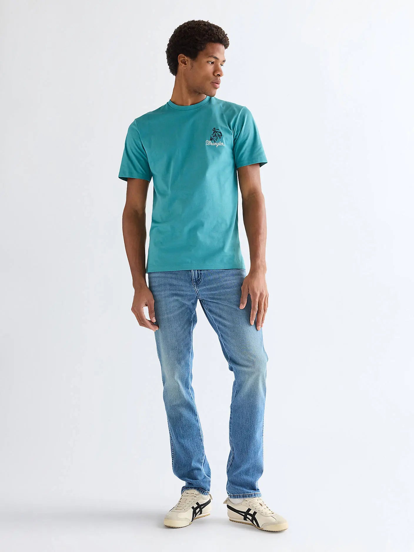 Męskie Spodnie Wrangler Texas Slim Harbor Blue 112377811