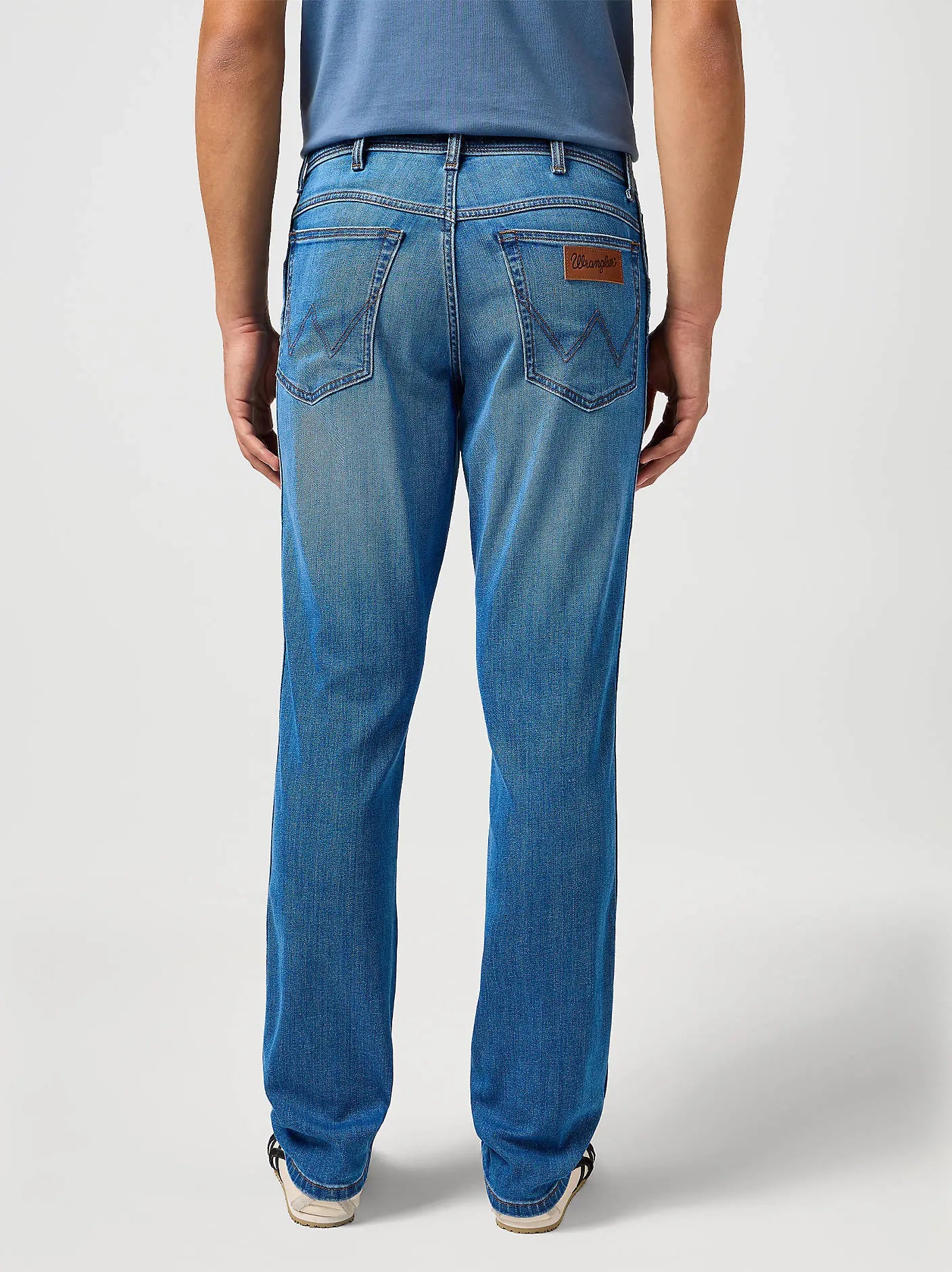 MESKIE SPODNIE WRANGLER TEXAS SLIM HERITAGE HAZE 112362473