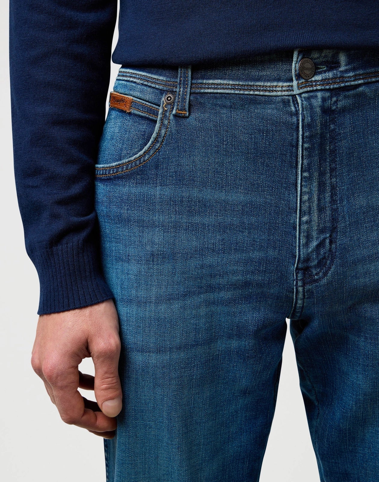 Męskie Spodnie Jeansowe Wrangler Texas Slim Rouge 112370863