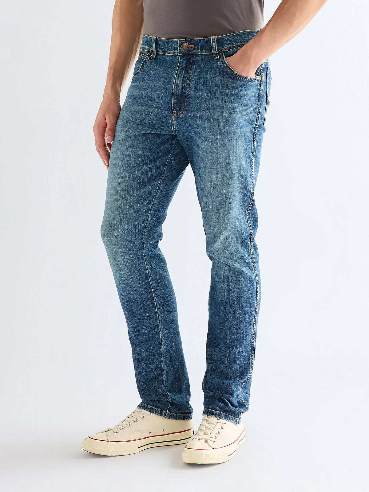 Męskie Spodnie Jeansowe Wrangler Texas Slim Wisteria 112378457