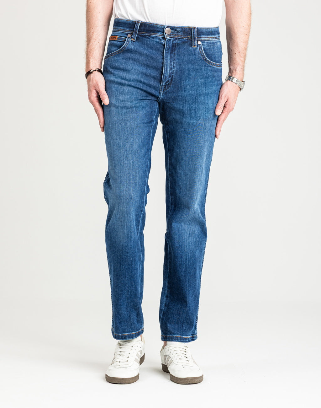 MESKIE SPODNIE WRANGLER TEXAS VERDANT TONE 112364455