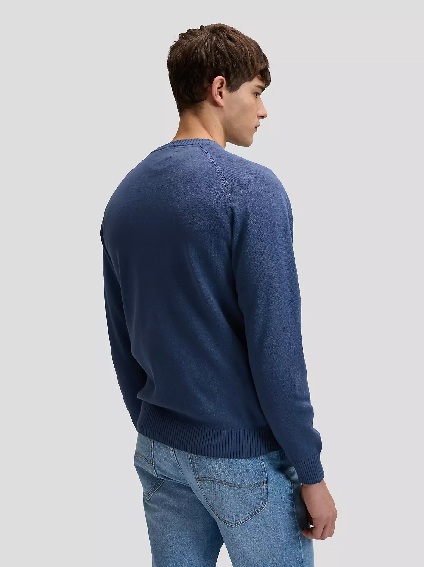 MĘSKIE SWETER LEE CLEAN RAGLAN SWEATER ACADEMY BLUE 112376921