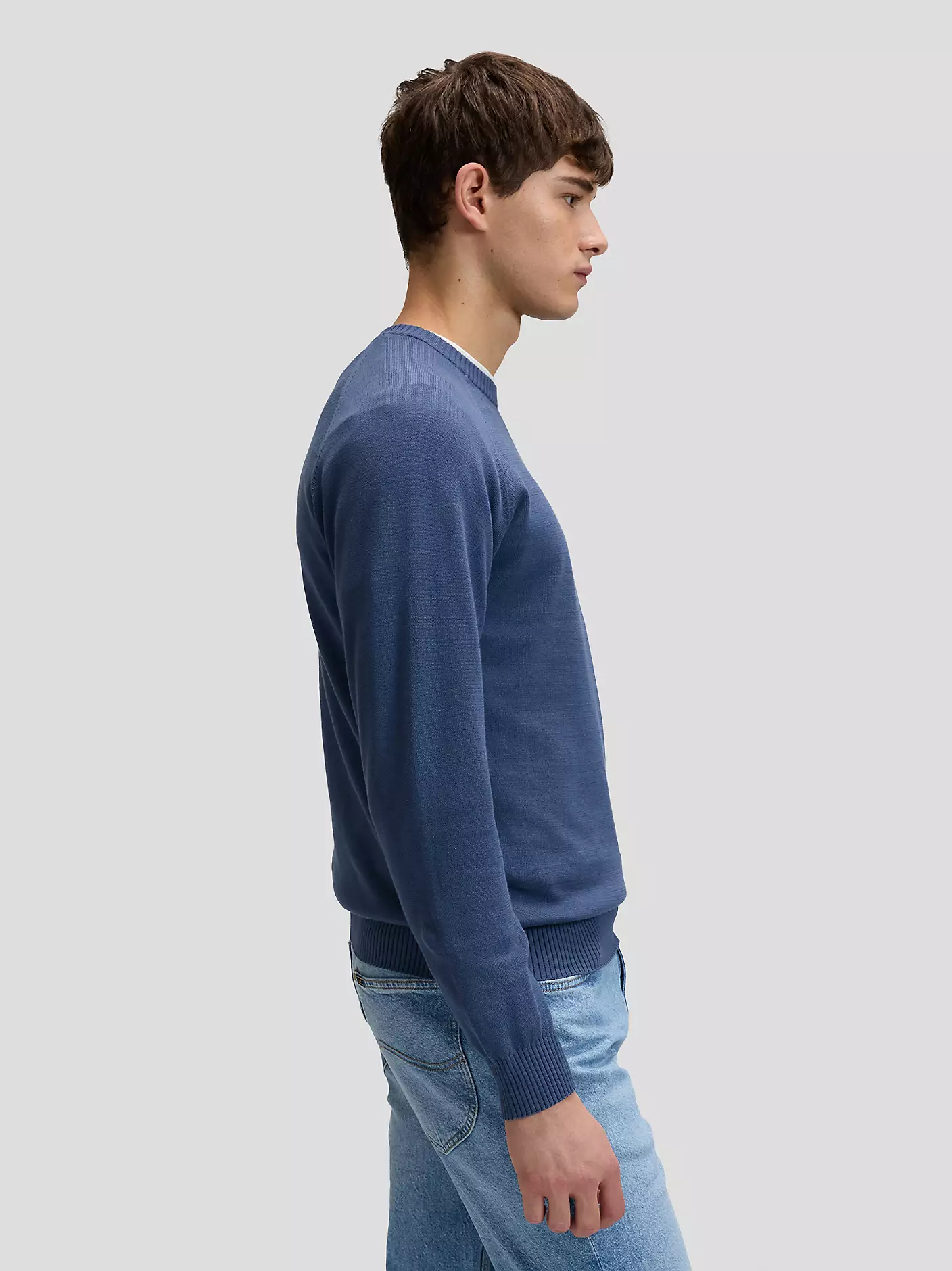 MĘSKIE SWETER LEE CLEAN RAGLAN SWEATER ACADEMY BLUE 112376921