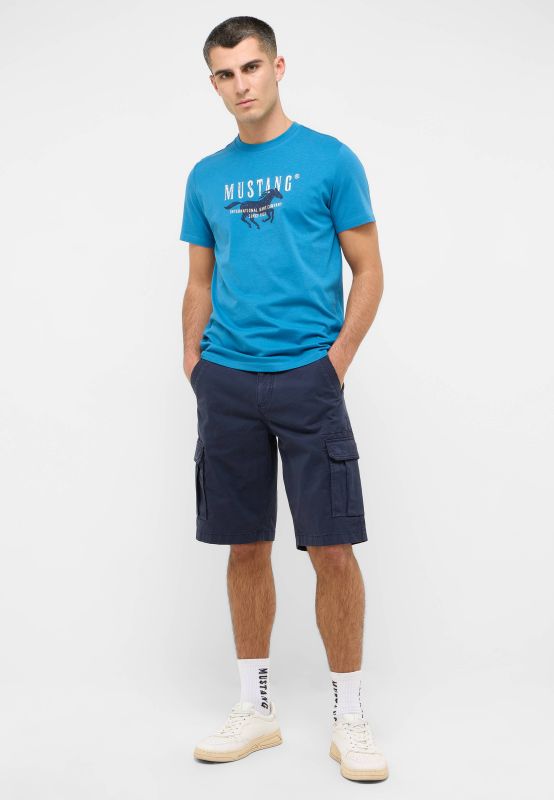 Męskie Szorty Cargo Mustang Houston Cargo Shorts Navy Blazer 1016460 5324