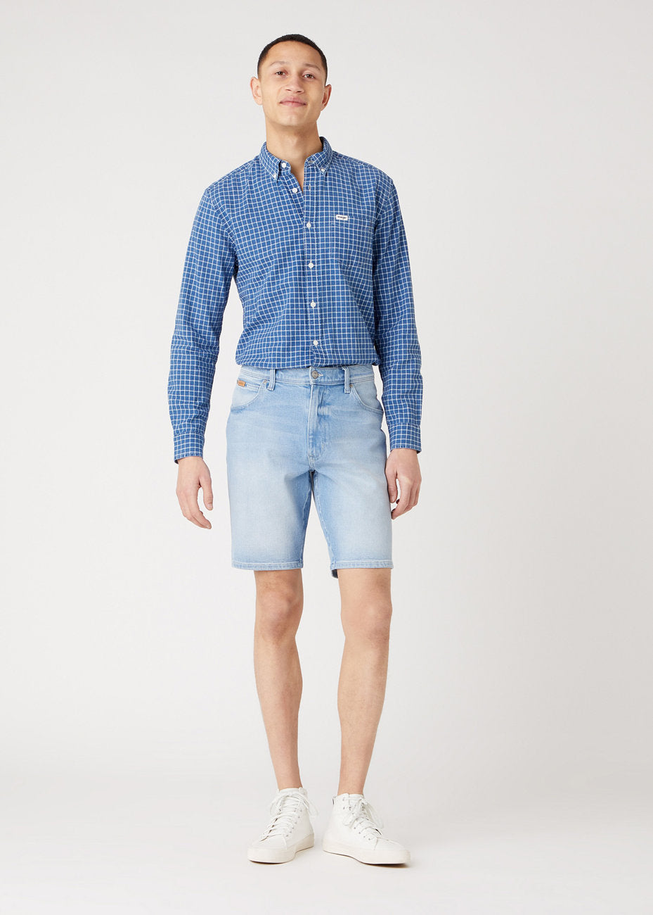MĘSKIE SZORTY JEANSOWE WRANGLER TEXAS SHORTS CLEAR BLUE W11CZH280 112126021