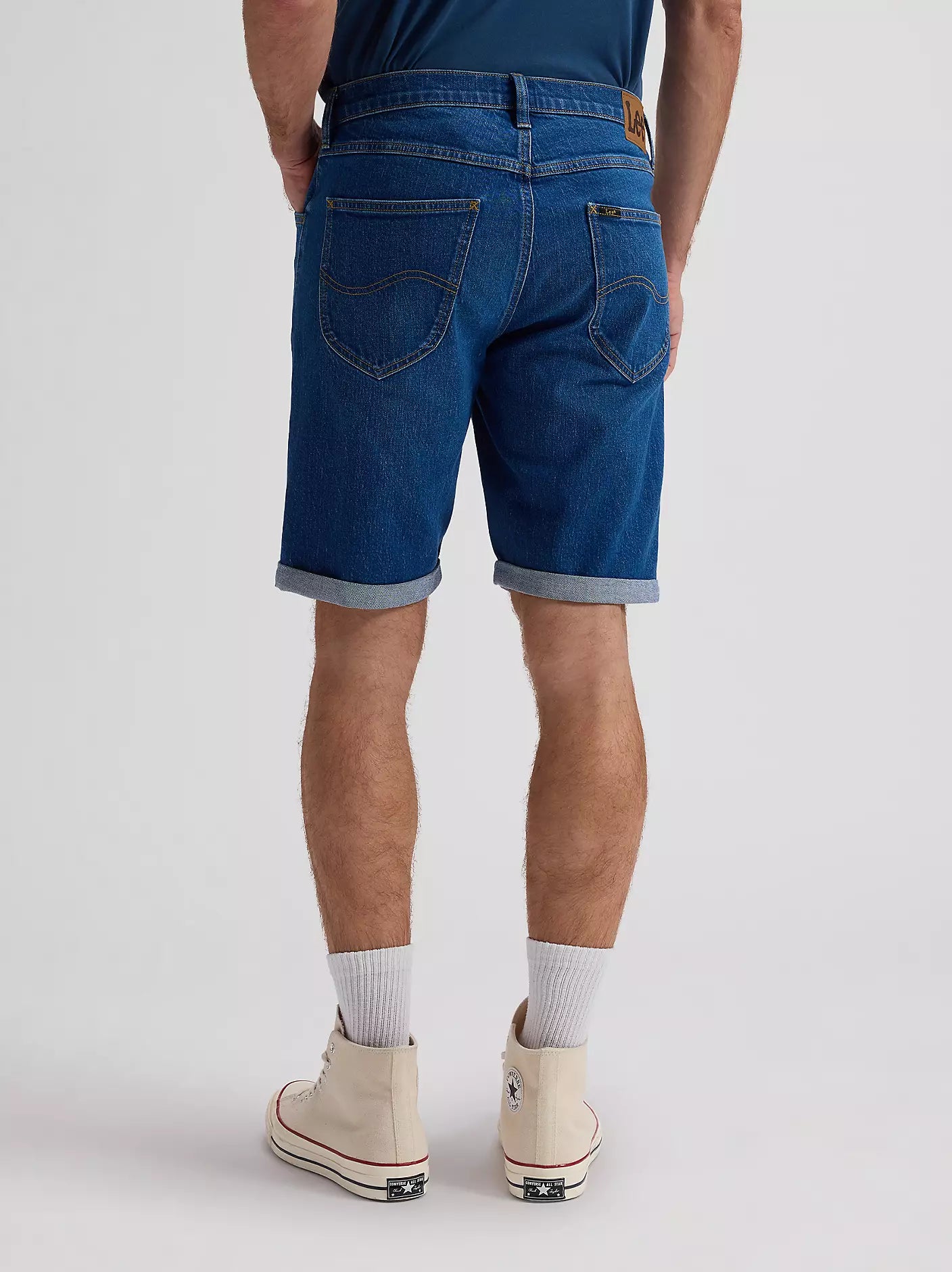 Męskie Szorty Jeansowe Lee 5 Pocket Short Mid Ocean 112379898