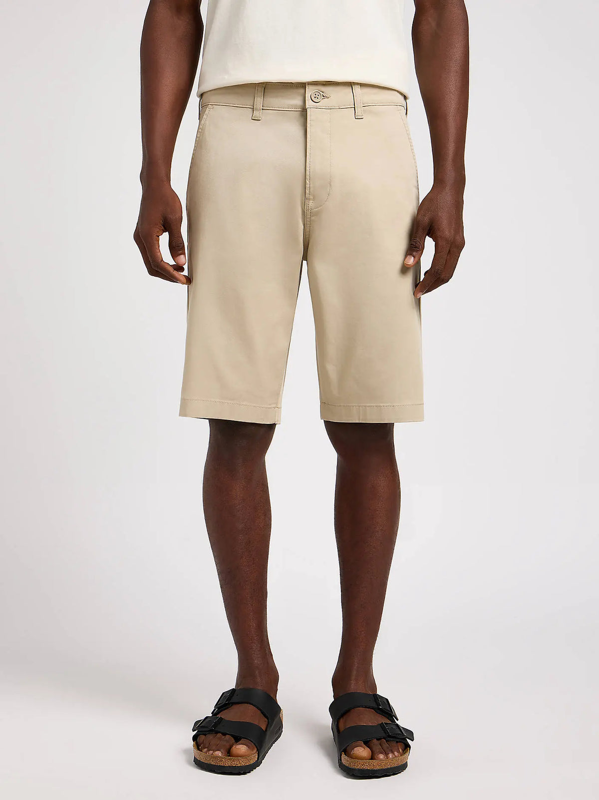 MESKIE SZORTY LEE REGULAR CHINO SHORT STONE 112349200