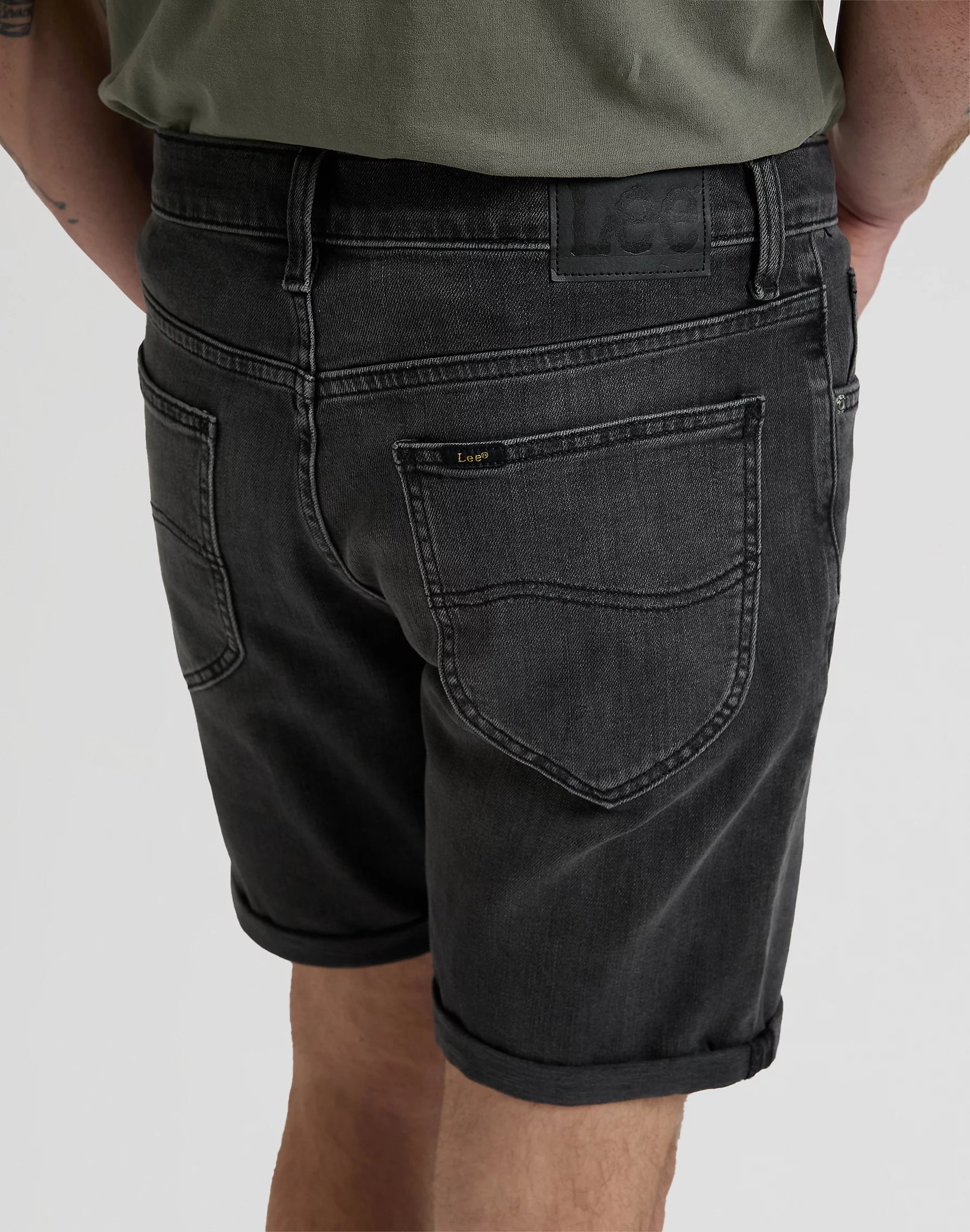 Męskie Szorty Jeansowe Lee Rider Short Anthracite 112376372
