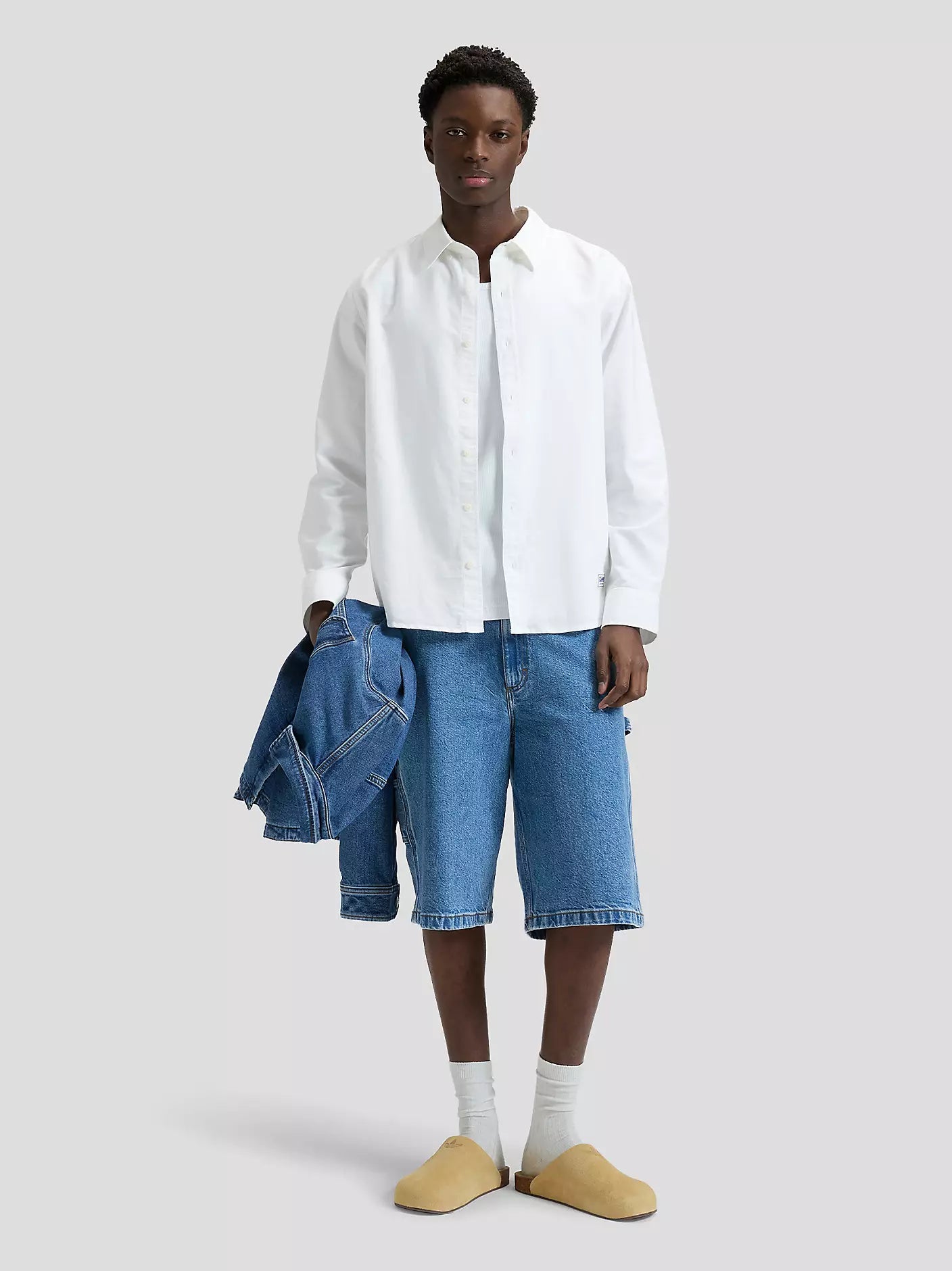 Męskie Szorty Jeansowe Lee Workwear Skater Short Kenny 112377677
