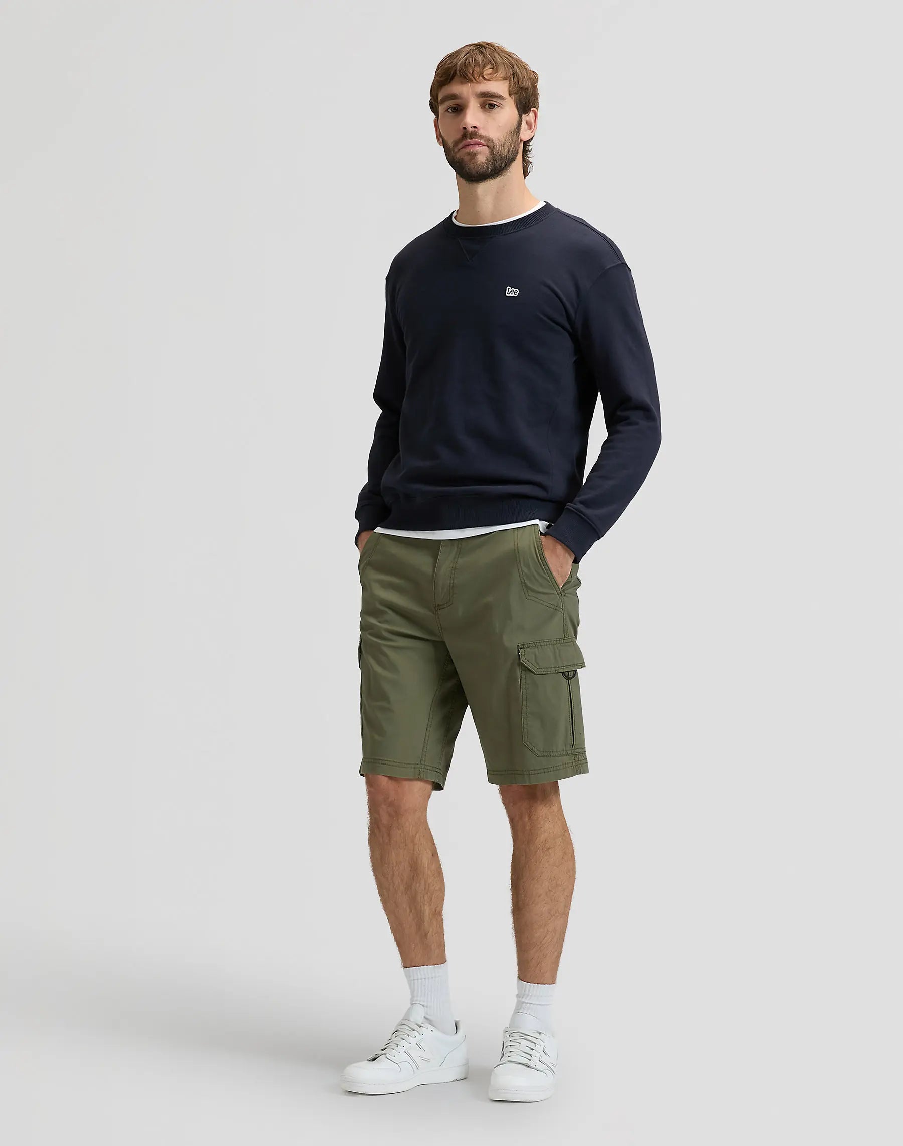 MESKIE SZORTY LEE XM CROSSROAD CARGO SHORT OLIVE NIGH 112351142