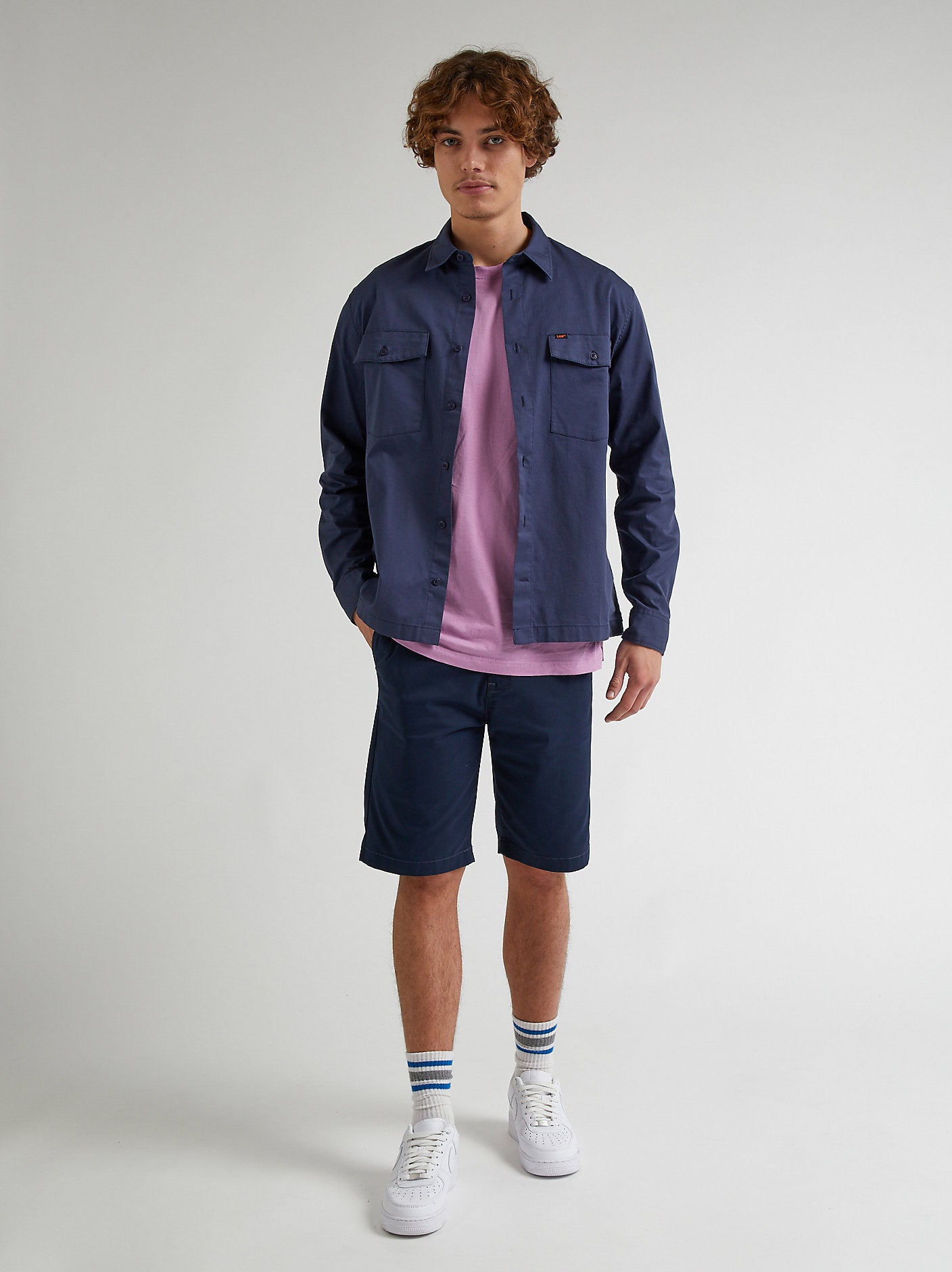 Męskie Szorty Materiałowe Lee Regular Chino Short Deep Navy 112332254