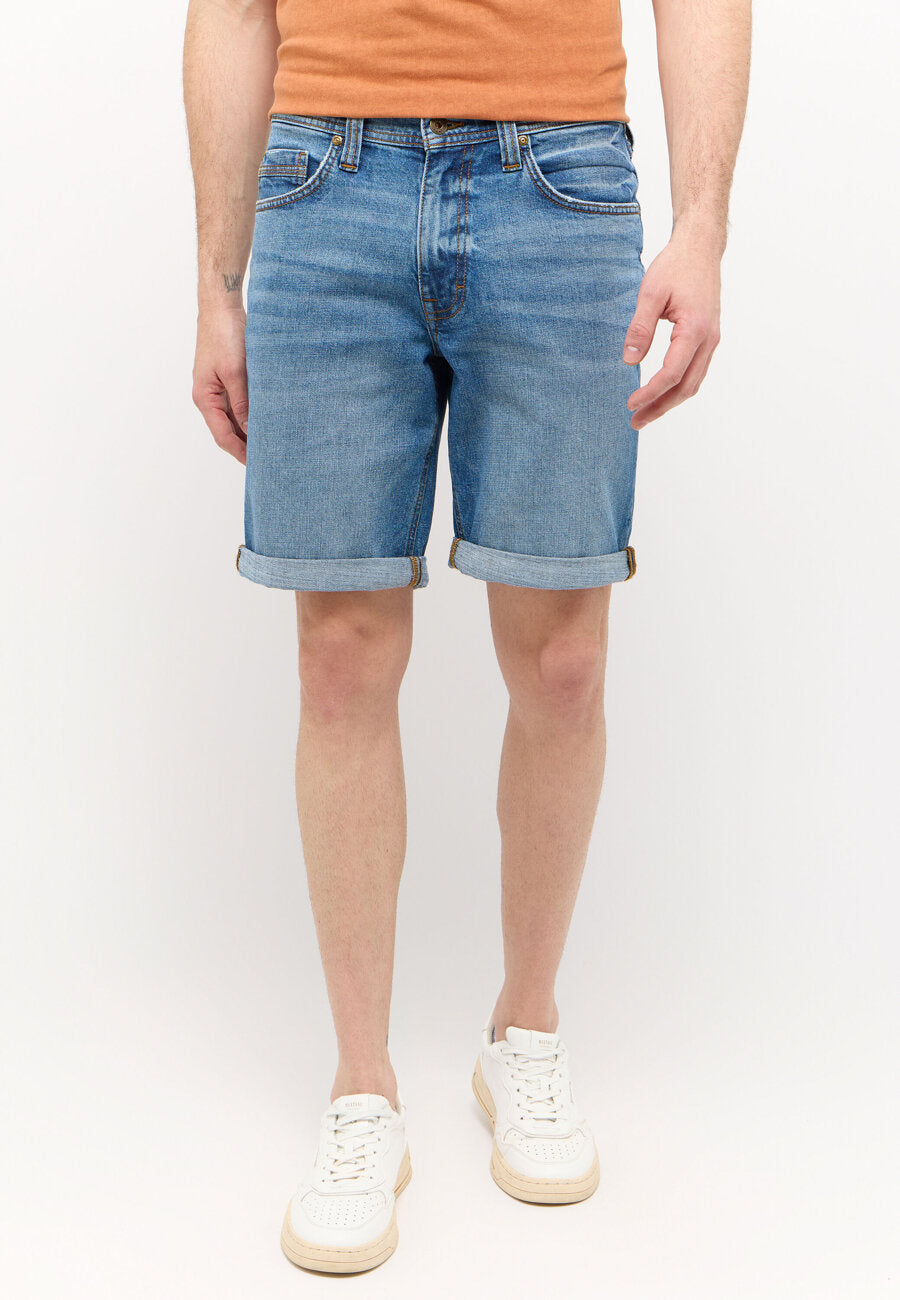 Męskie Szorty Mustang Washington Shorts Denim Blue 1015149 5000 404