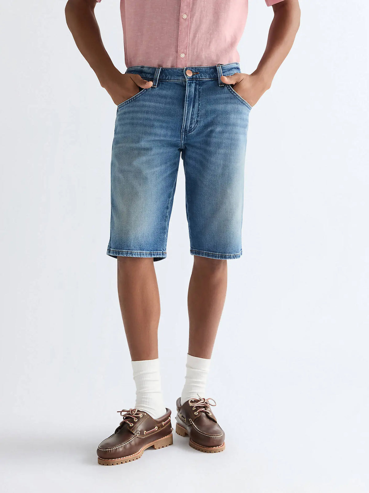 MESKIE SZORTY WRANGLER COLTON SHORTS HARBOR BLUE 112378707