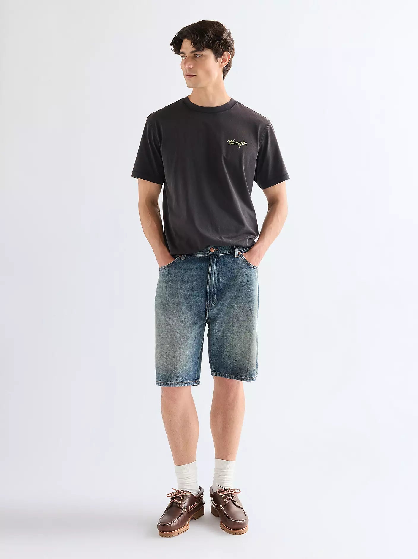 Męskie Szorty Jeansowe Wrangler Cowboy Shorts Dusk 112378441