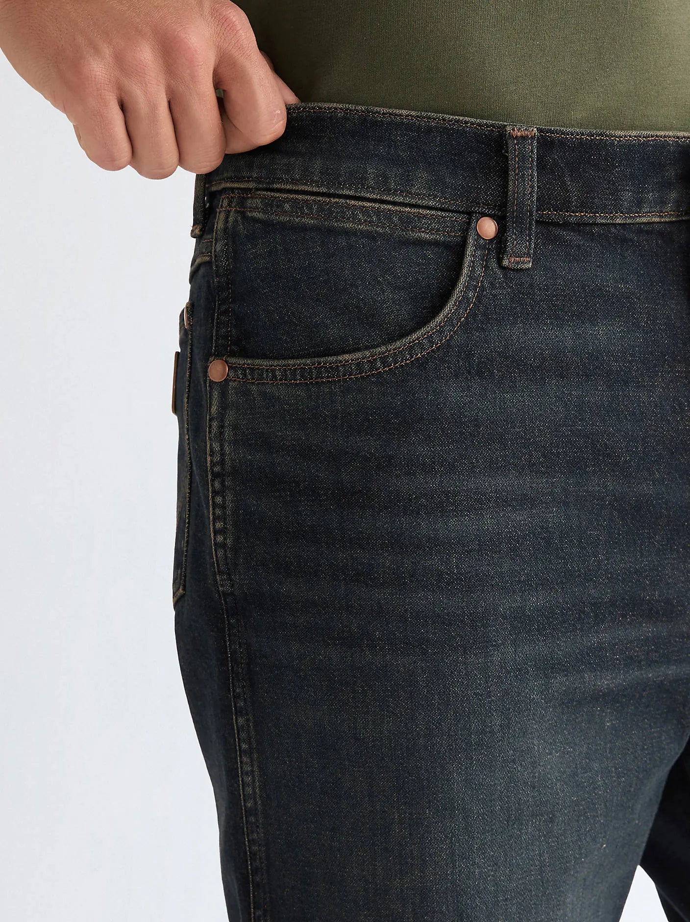 Męskie Szorty Jeansowe Wrangler Cowboy Shorts Pine 112378442