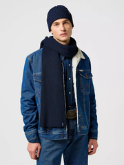 MĘSKIE ZESTAW ZIMOWY WRANGLER SCARF BEANIE SET DARK NAVY 112372439