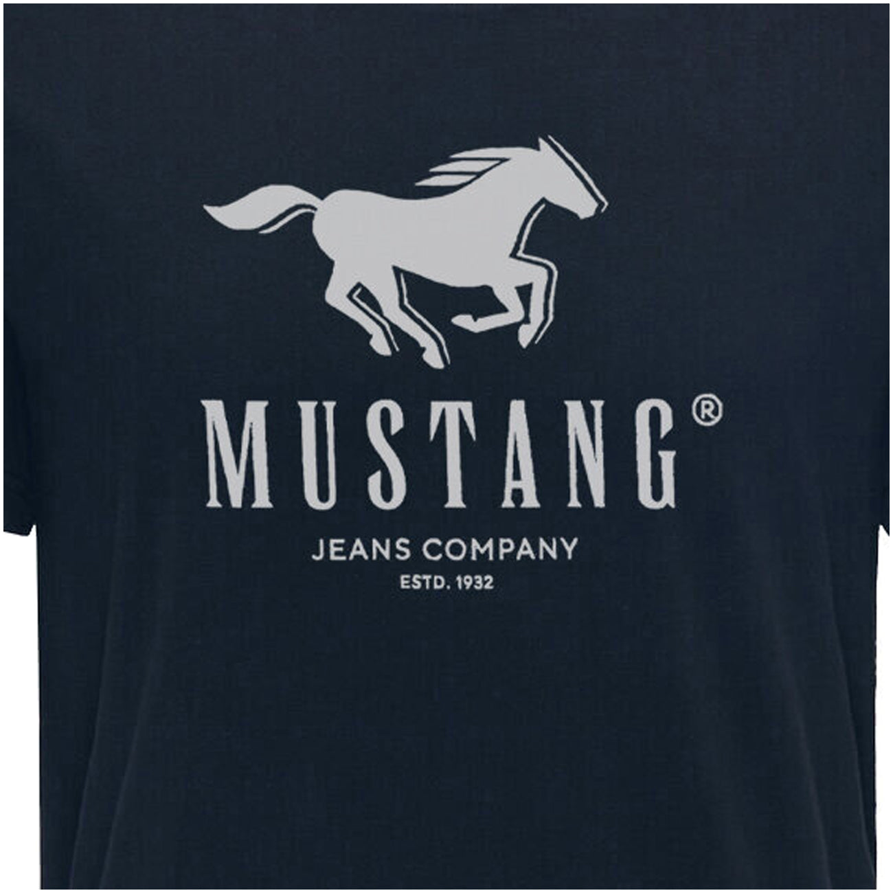 MUSTANG ALEX C PRINT MĘSKI T-SHIRT KOSZULKA LOGO TEE DARK SAPPHIRE 1015051 4136