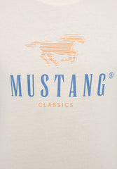 T-Shirt Męski Mustang Alex C Print Nadruk Logo Pristine 1013808 8001