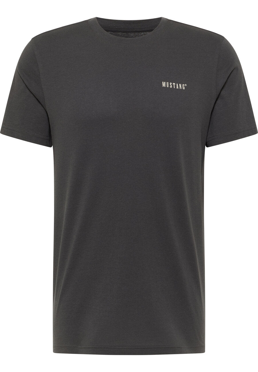 Mustang Austin Męski T-shirt Koszulka Logo Pirate Black 1015662 4088