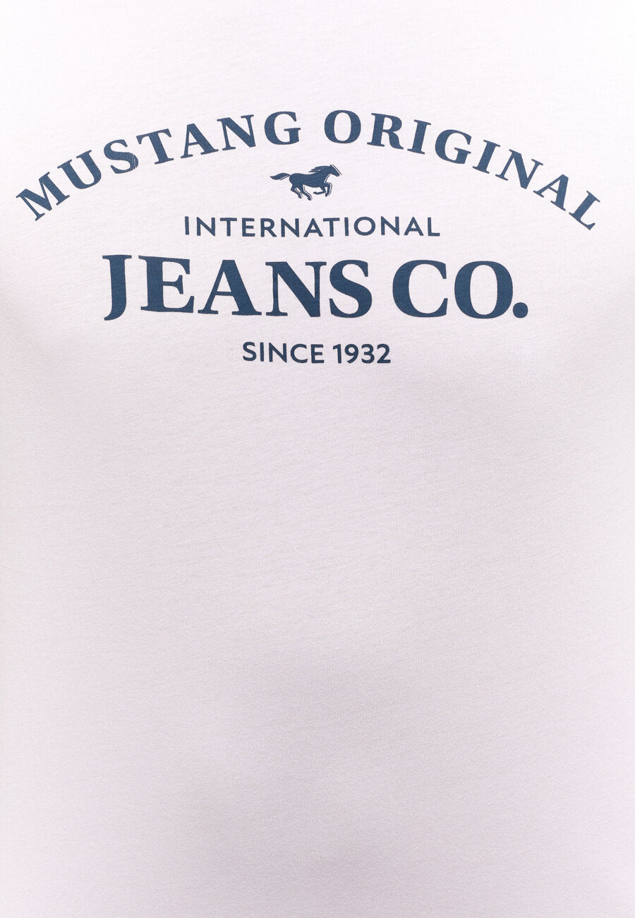 Mustang Austin Męski T-Shirt Koszulka z Nadrukiem Orchid Hush 1014942 8056