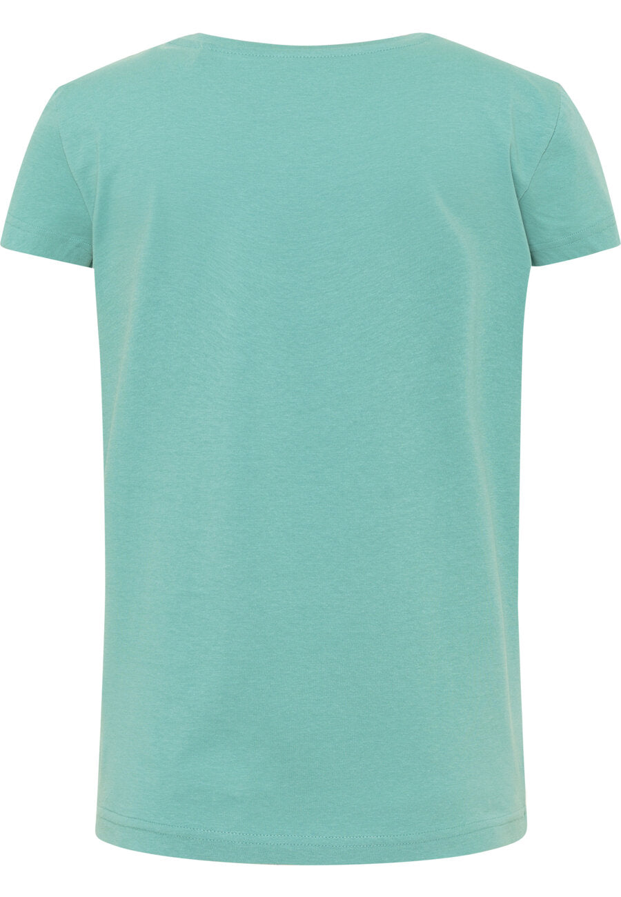 MUSTANG Alina C Logo Tee Damski T-shirt Mineral Blue 1013222 6236