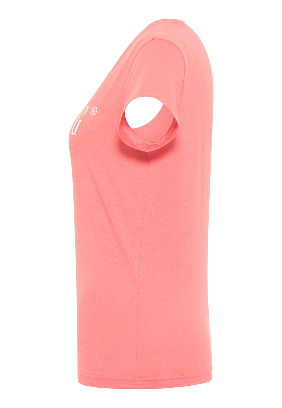 MUSTANG Alina C Logo Tee Damski T-shirt Tea Rose 1013222 8142