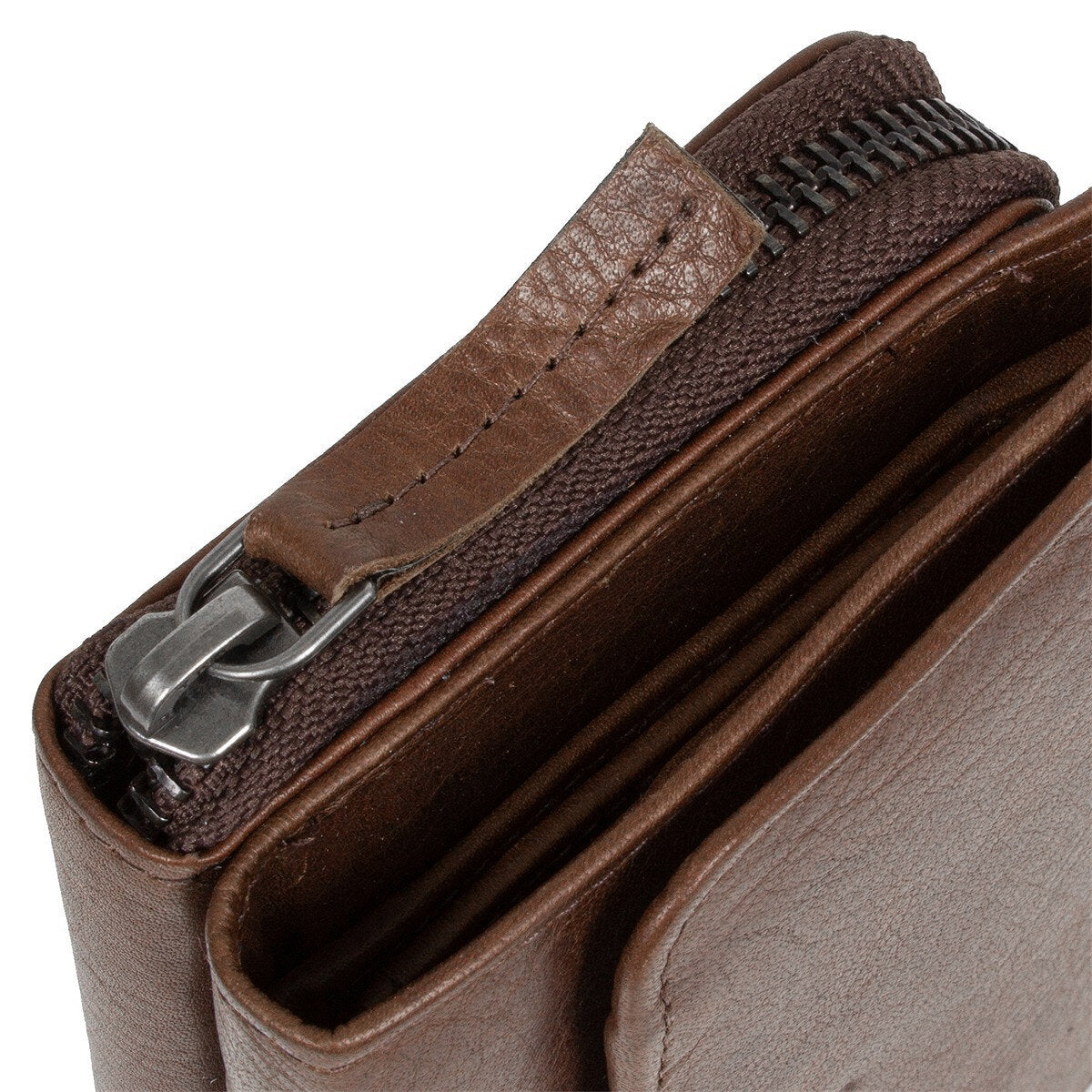 Skórzany Portfel Uniwersalny Mustang Como Wallet Top Opening Brown 06.103501