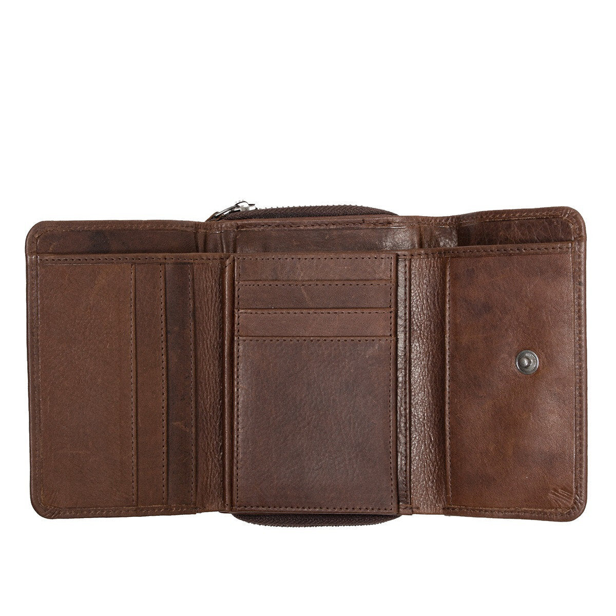 Skórzany Portfel Uniwersalny Mustang Como Wallet Top Opening Brown 06.103501