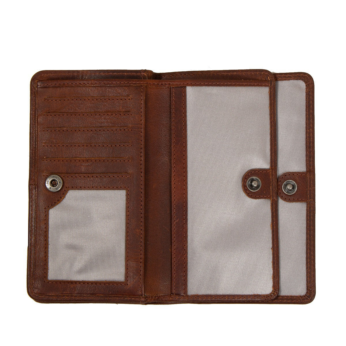 Skórzany Portfel Uniwersalny Mustang Como Wallet Top Opening Brown 06.103601