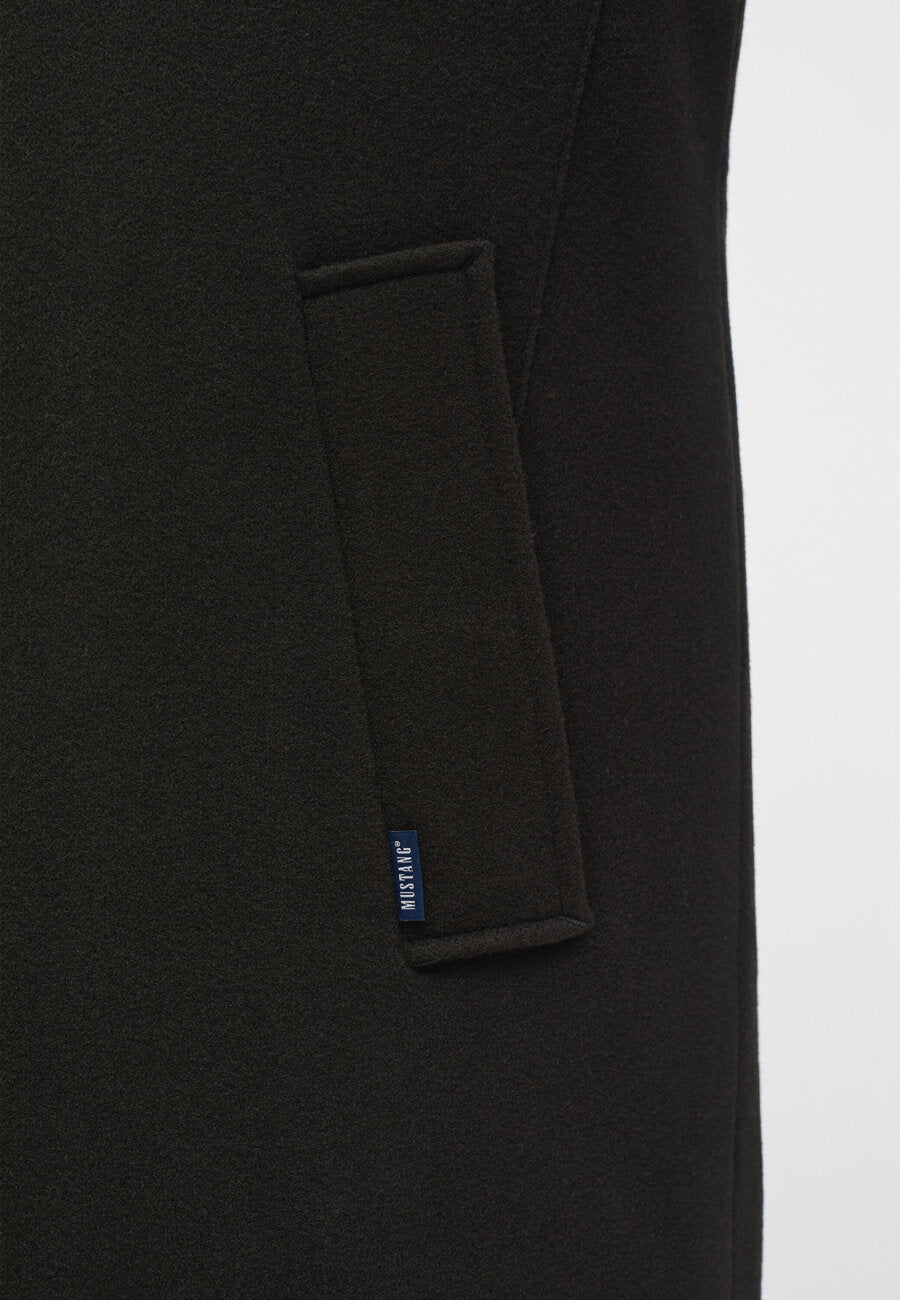 David Winter Coat Męski Płaszcz Ciepły Elegancki Mustang Black 1014179 4142