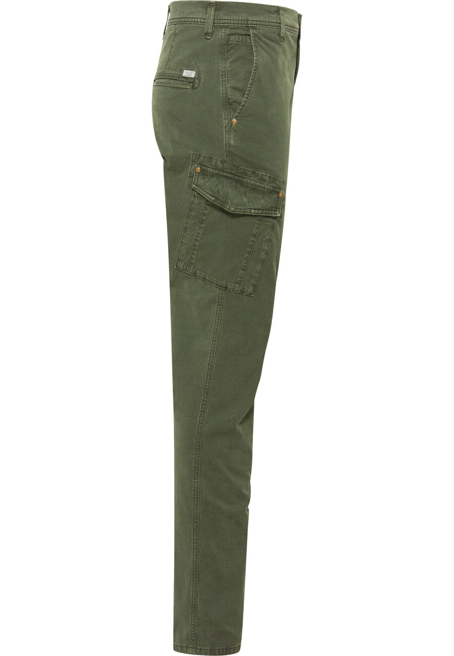 MUSTANG DAYTONA CARGO MĘSKIE SPODNIE MATERIAŁOWE MATERIAŁ RIFLE GREEN 1015776 6514