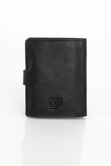 MUSTANG DENIMO HIGH WALLET MĘSKI PORTFEL SKÓRZANY NA KARTY POJEMNY BLACK RFID