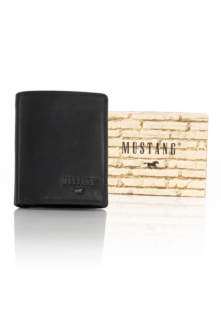 MUSTANG DENIMO HIGH WALLET MĘSKI SKÓRZANY PORTFEL POJEMNY NA KARTY PREMIUM