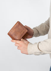 Męski Skórzany Portfel Mustang Denimo High Wallet Side Opening With Button