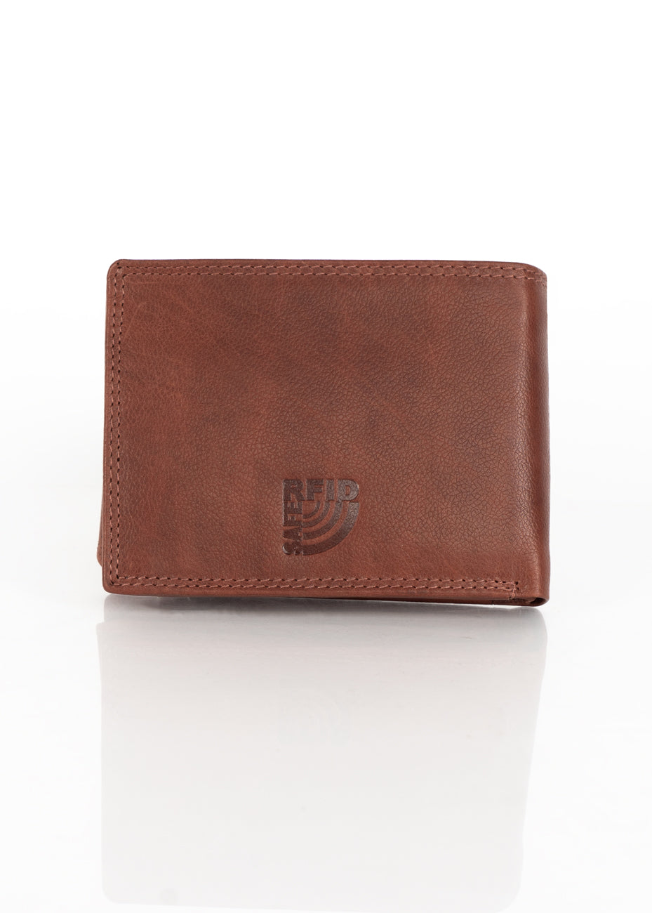 MUSTANG Denimo High Wallet Side Opening With Button SKÓRZANY PORTFEL POJEMNY NA KARTY PREMIUM